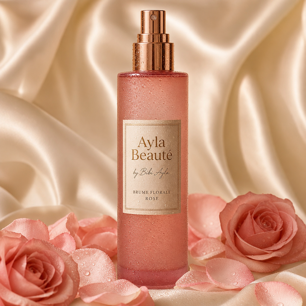 Brume florale rose Ayla Beauté hydratation naturelle